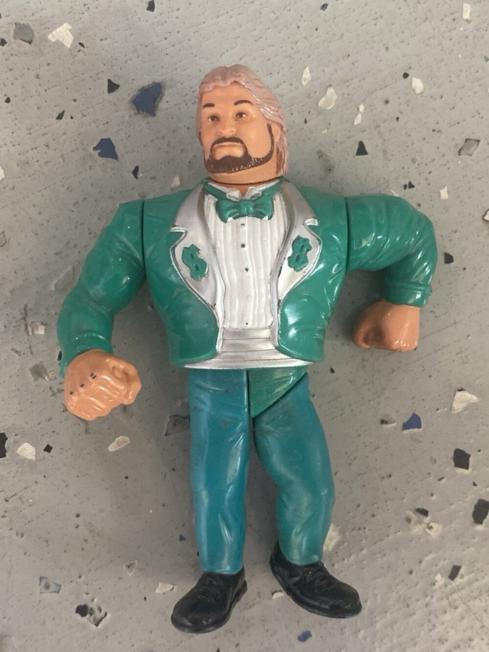 Vtg 1991 WWF Million Dollar Man Ted Dibiase Action Figure Hasbro Titan Sports